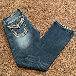 Miss Me Easy Bootcut Distressed Jeans.